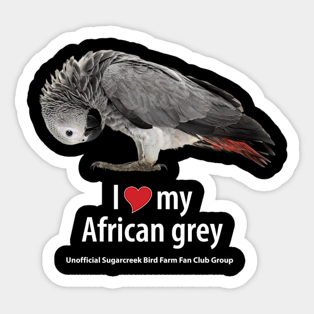 love African grey (2) Sticker by Just Winging It Designs